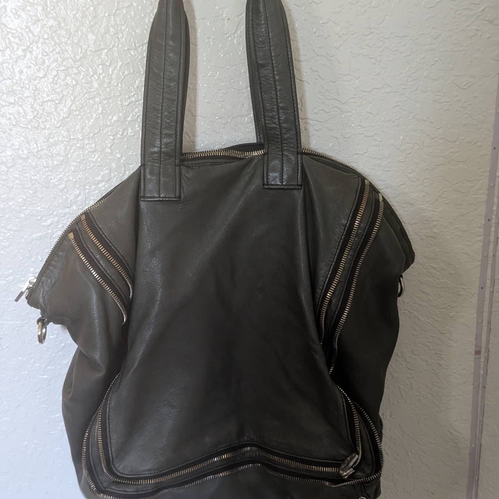 Alexander Wang Trudy Tote In Dark Green W/ Gold Hardware